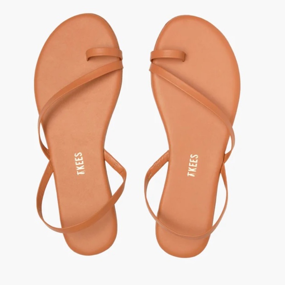 TKEES Strappy Leather Sandals in Tan